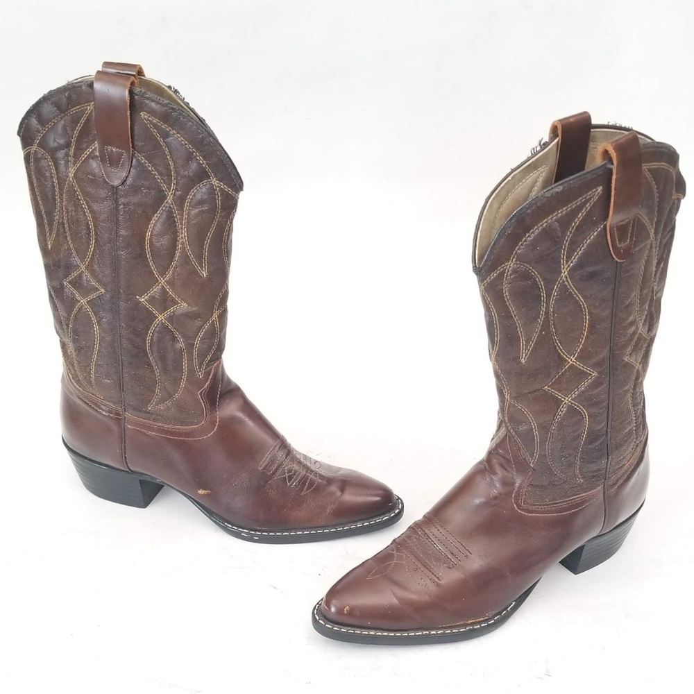 Bronco Vintage Cowboy Boots Made in USA Size 10 D